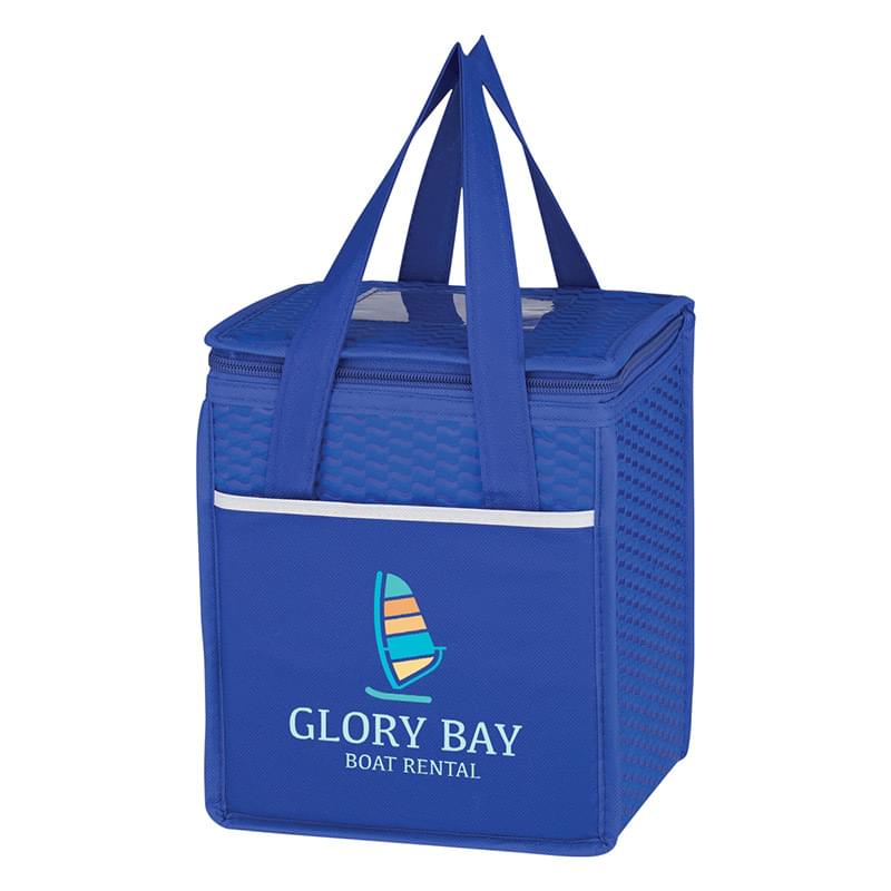 Royal Blue color option for 80 Gram Non Woven, Coated Water Resistant Polypropylene Cooler Bag