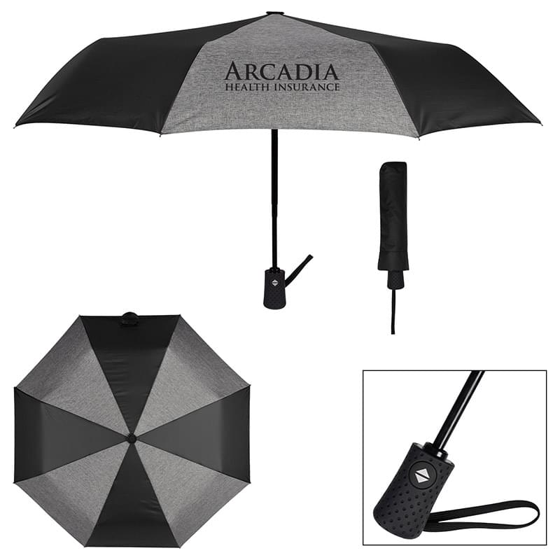 Black color option for 42" Arc Heathered Telescopic Folding Umbrella