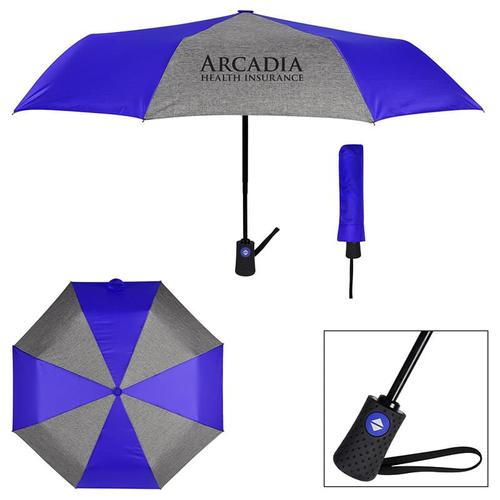 Main photo of 42" Arc Heathered Telescopic Folding Umbrella