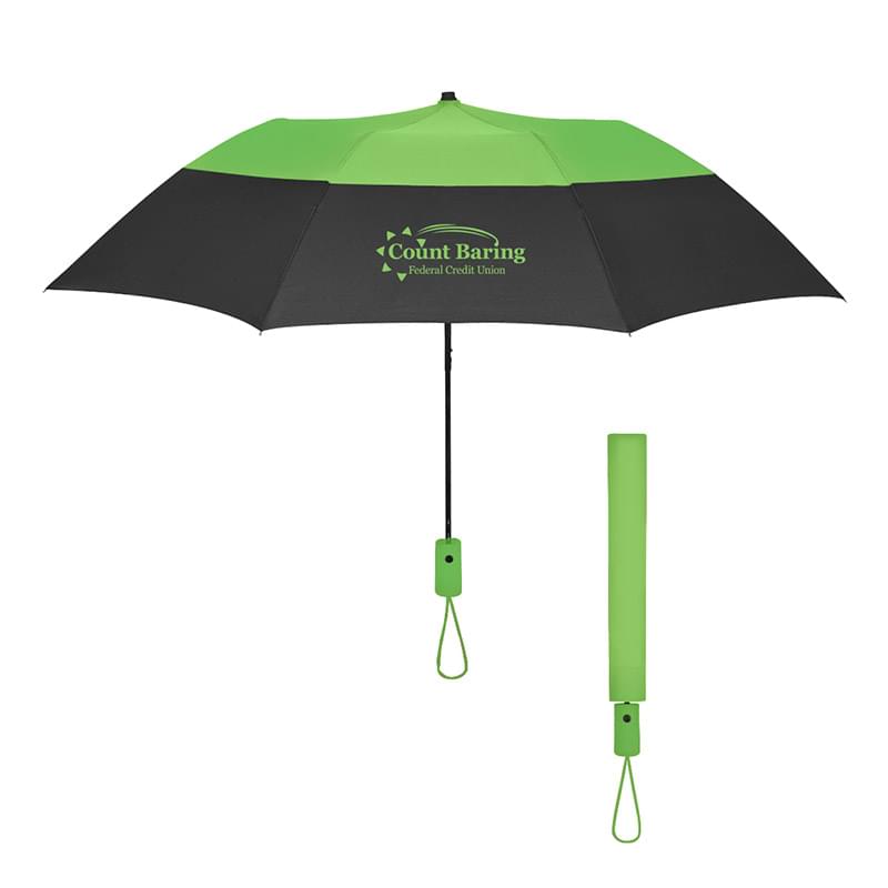 Black/Lime Green color option for 46" Arc Color Top Folding Umbrella