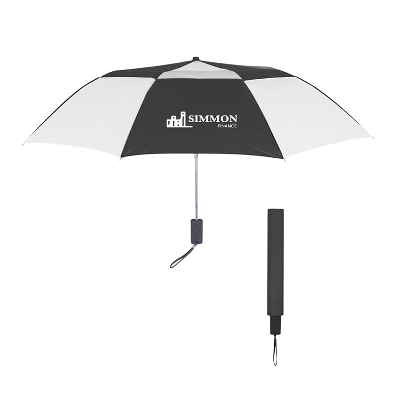 Black color option for 44" Arc Telescopic Folding Vented Umbrella
