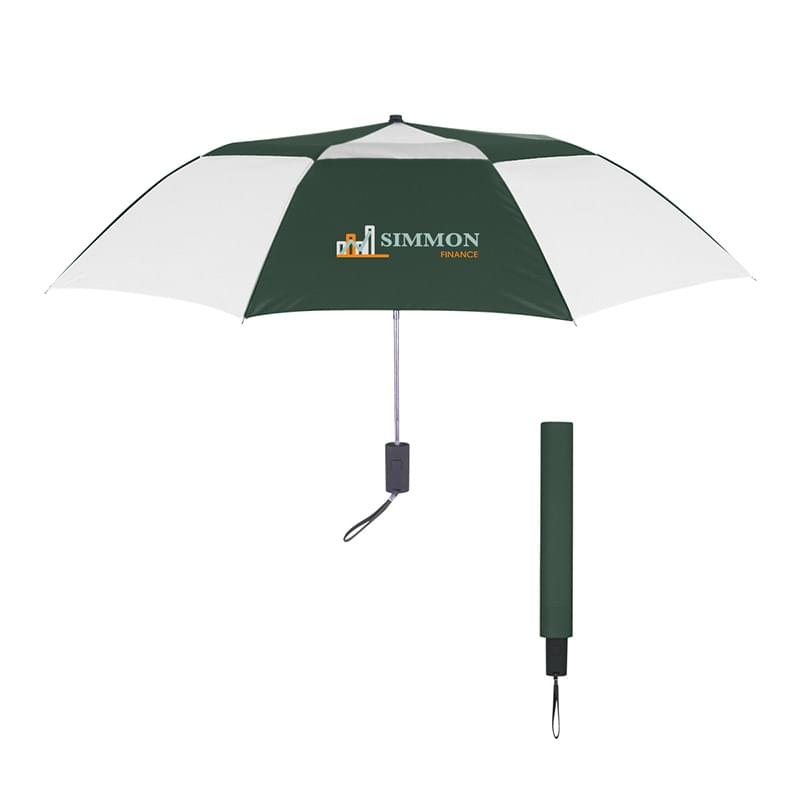 Forest Green color option for 44" Arc Telescopic Folding Vented Umbrella