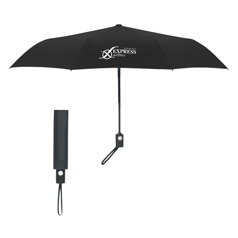 Black color option for 43" Foldable Umbrella With Rubberized Handle