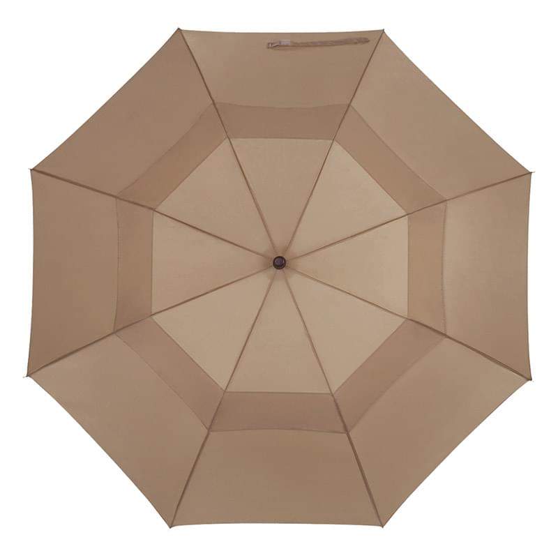 Khaki color option for 44" Arc Telescopic Folding Wood Handle Umbrella