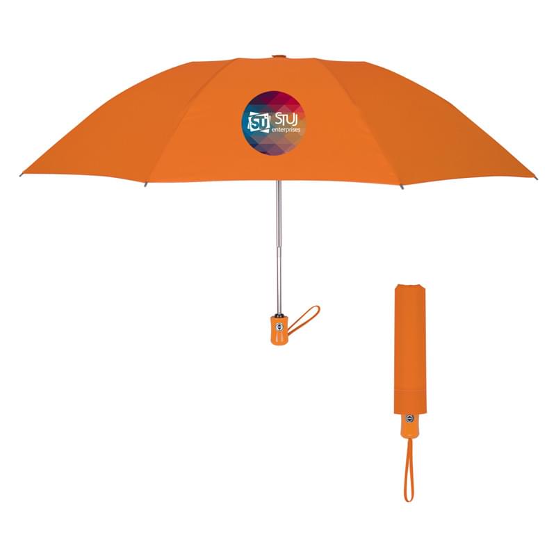 Orange color option for 44" Automatic Inverted Umbrella With Wrist Strap