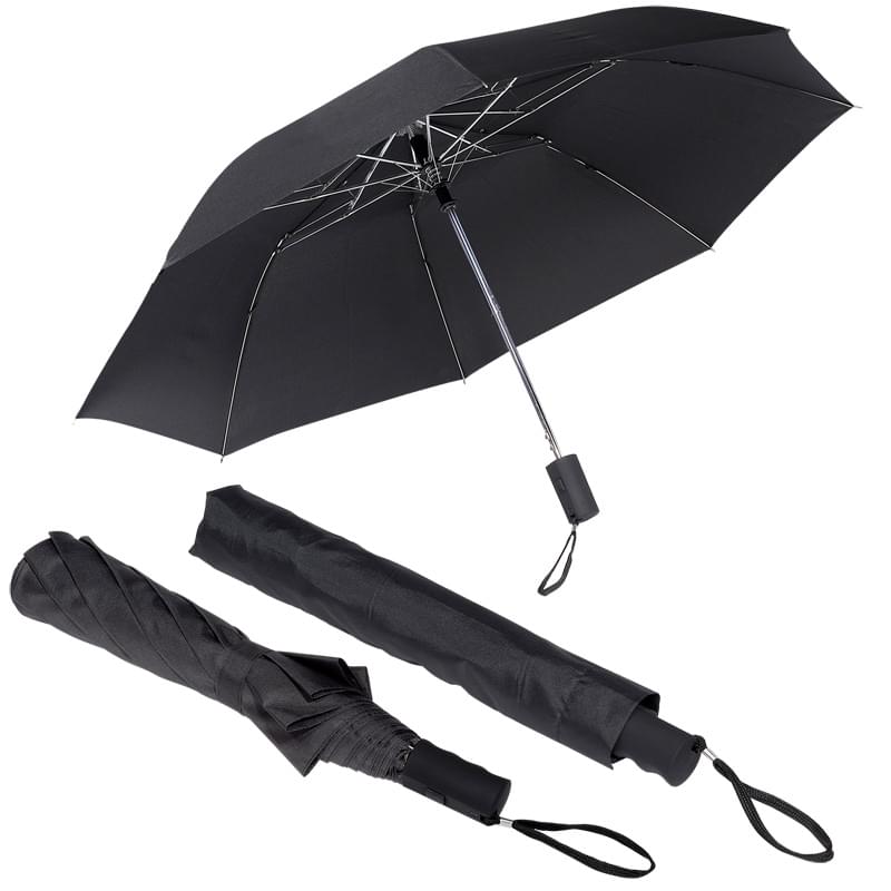 Black color option for 44" Vented Auto Open Folding Umbrella
