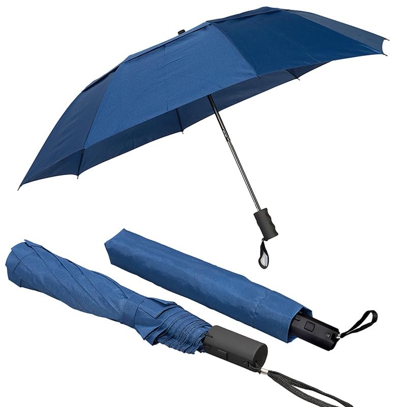 Navy Blue color option for 44" Vented Auto Open Folding Umbrella