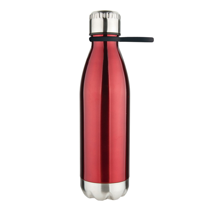 Red Bottle/ Black Strap color option for 17 Oz Stainless Steel Bottle With Silicone Strap