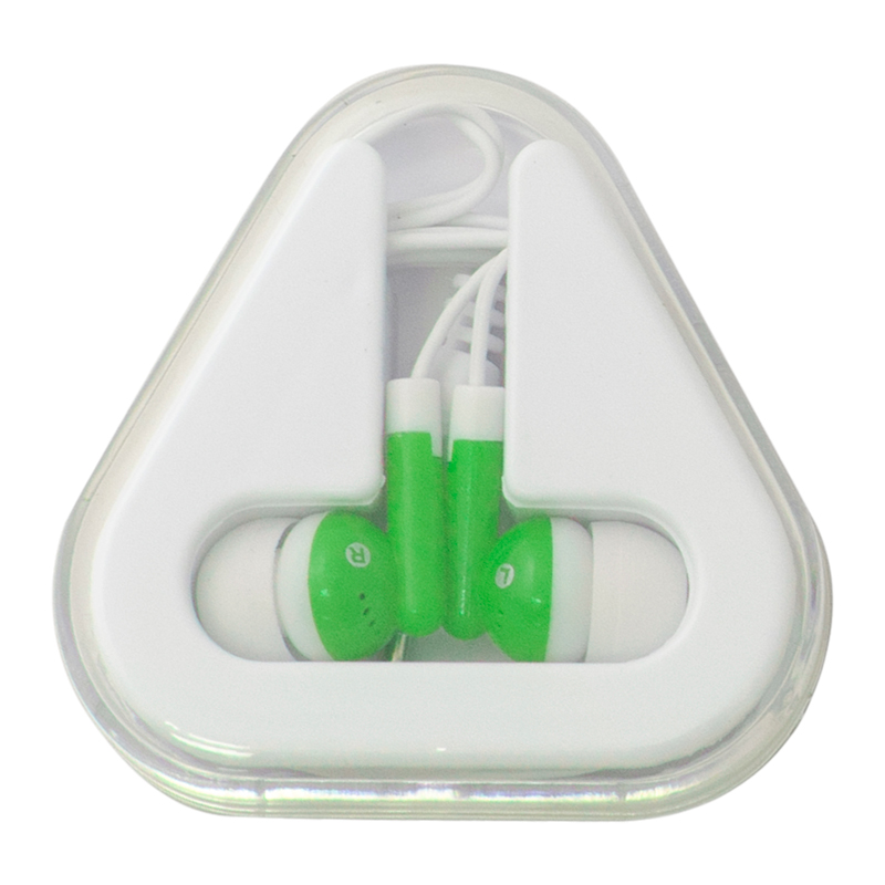 Green color option for Ear Buds With Triangle Case