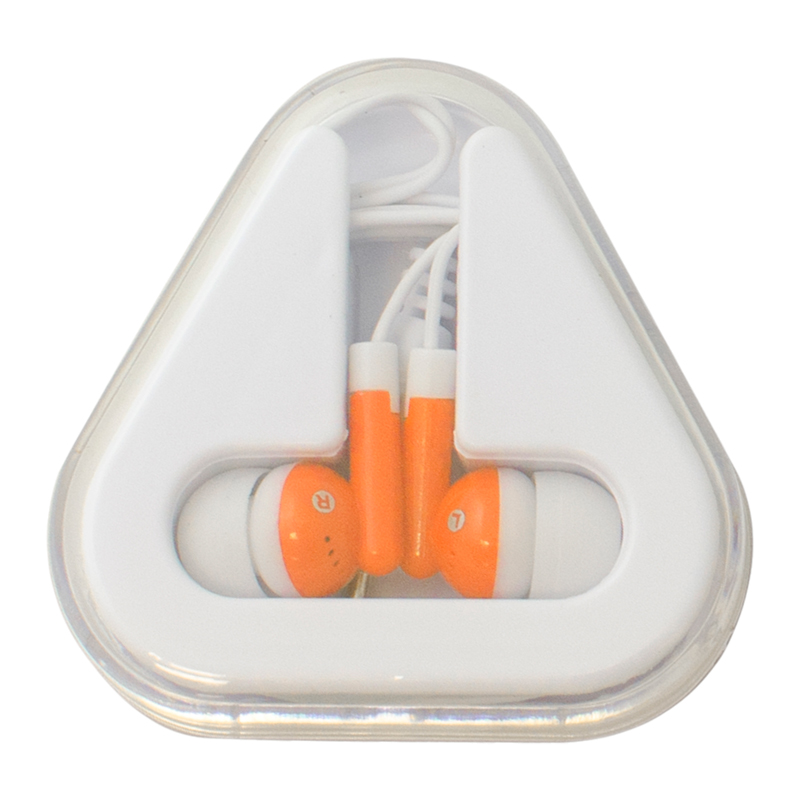 Orange color option for Ear Buds With Triangle Case