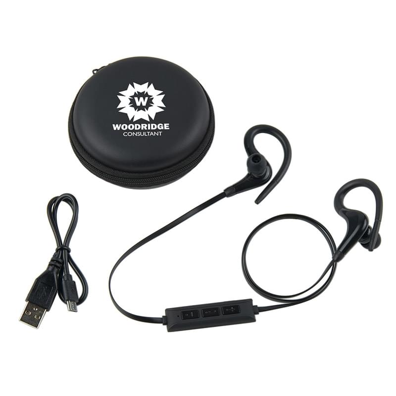 Black color option for Bluetooth Earbuds With A Travel Case And Mesh Pocket