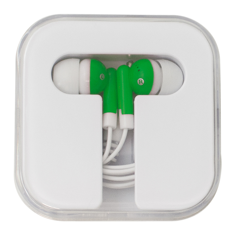 Green color option for Ear Buds With Square Case