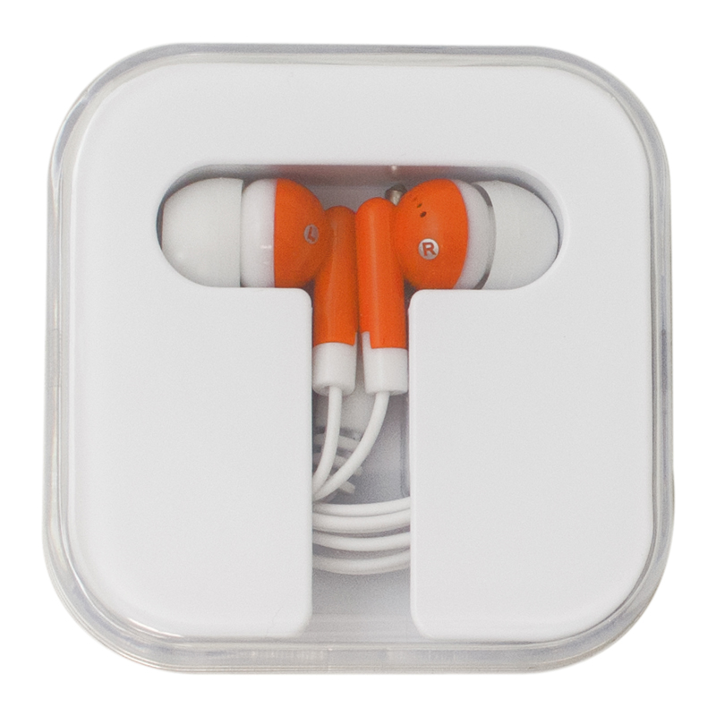 Orange color option for Ear Buds With Square Case