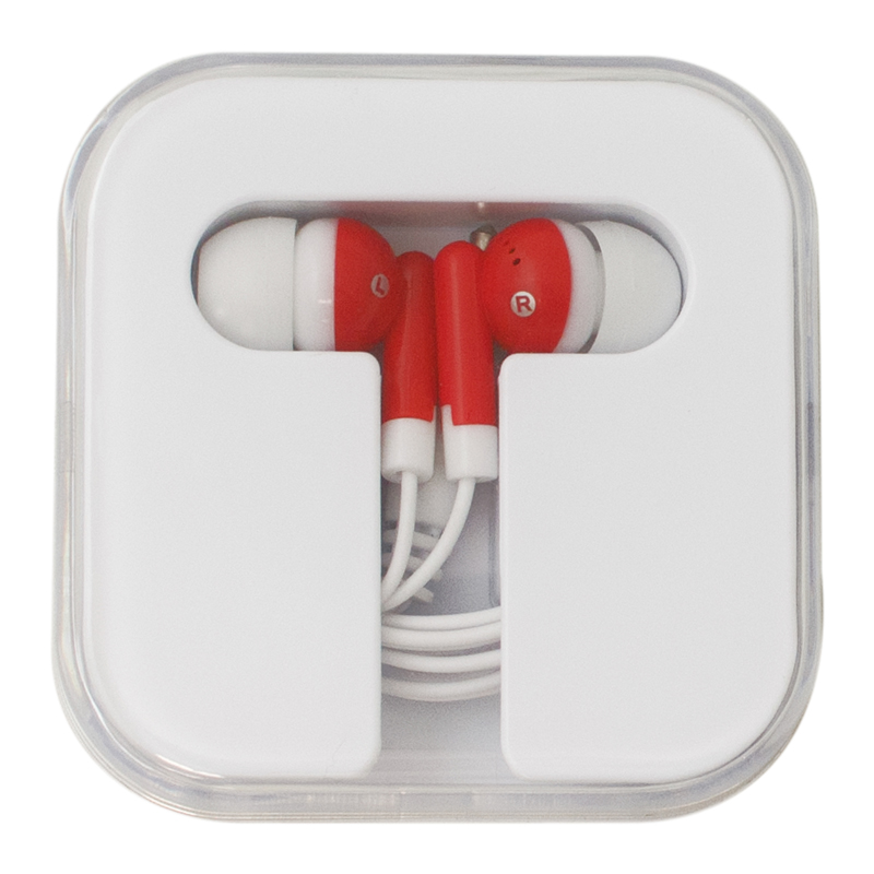 Red color option for Ear Buds With Square Case
