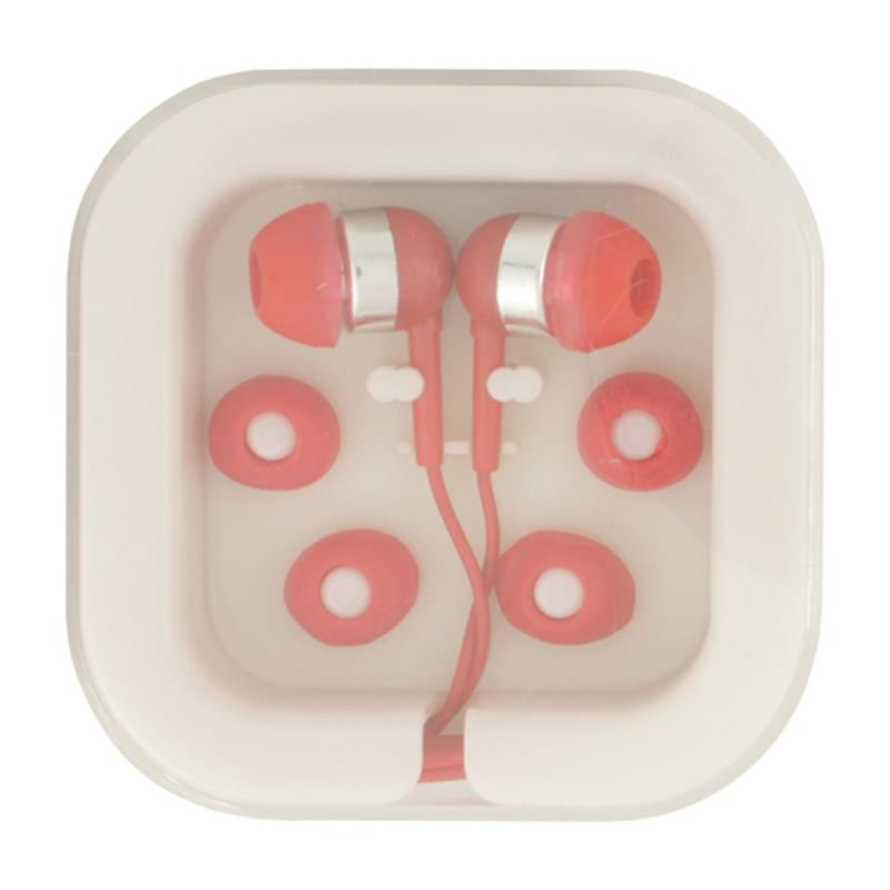 Red color option for Earbuds In Case W/Extra Ear Cushions
