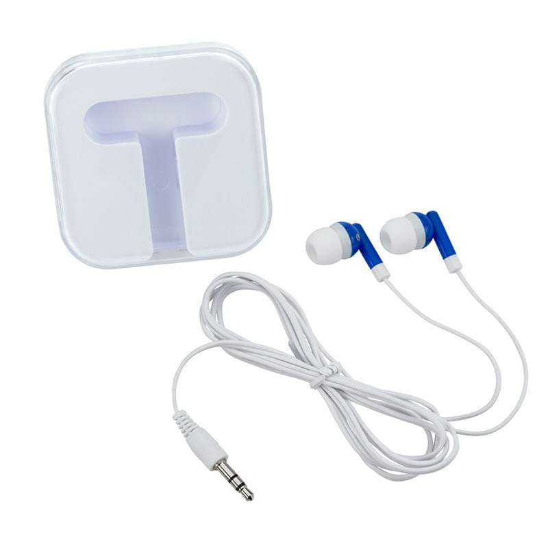 Blue/White color option for 48" Long Earpiece With Plastic Casing