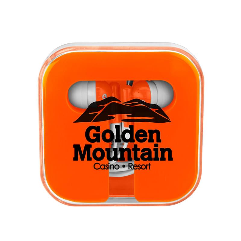 Orange/Orange color option for 48" Long Earpiece With Plastic Casing