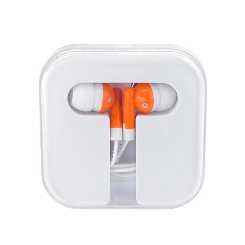 Orange/White color option for 48" Long Earpiece With Plastic Casing