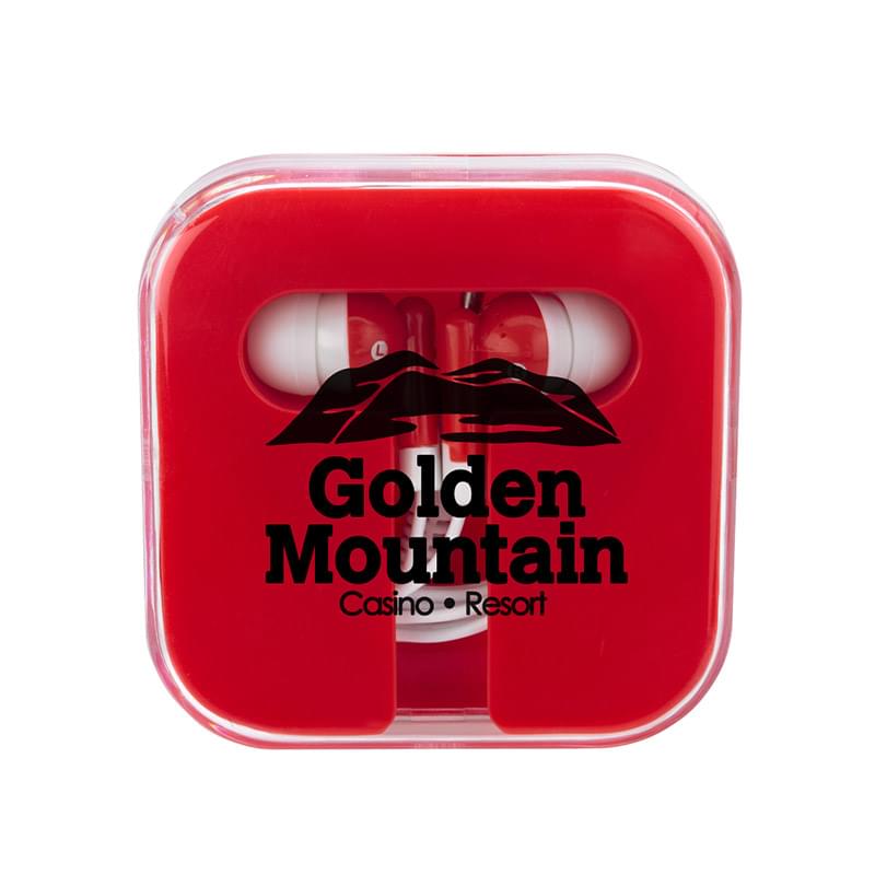Red/Red color option for 48" Long Earpiece With Plastic Casing