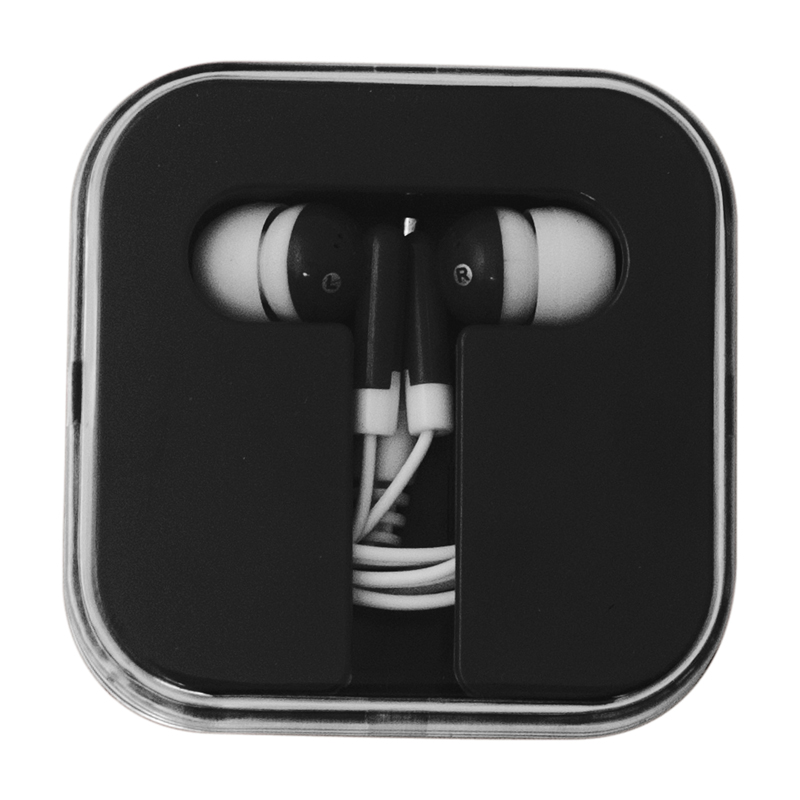 Black color option for Ear Buds With Colored Square Case