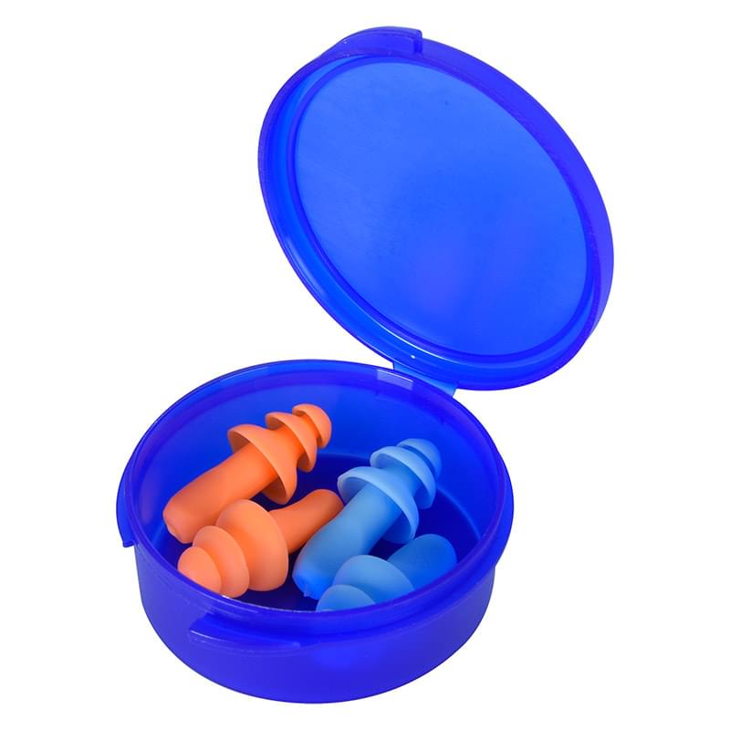 Translucent Blue color option for Compact Ear Plugs In A Case