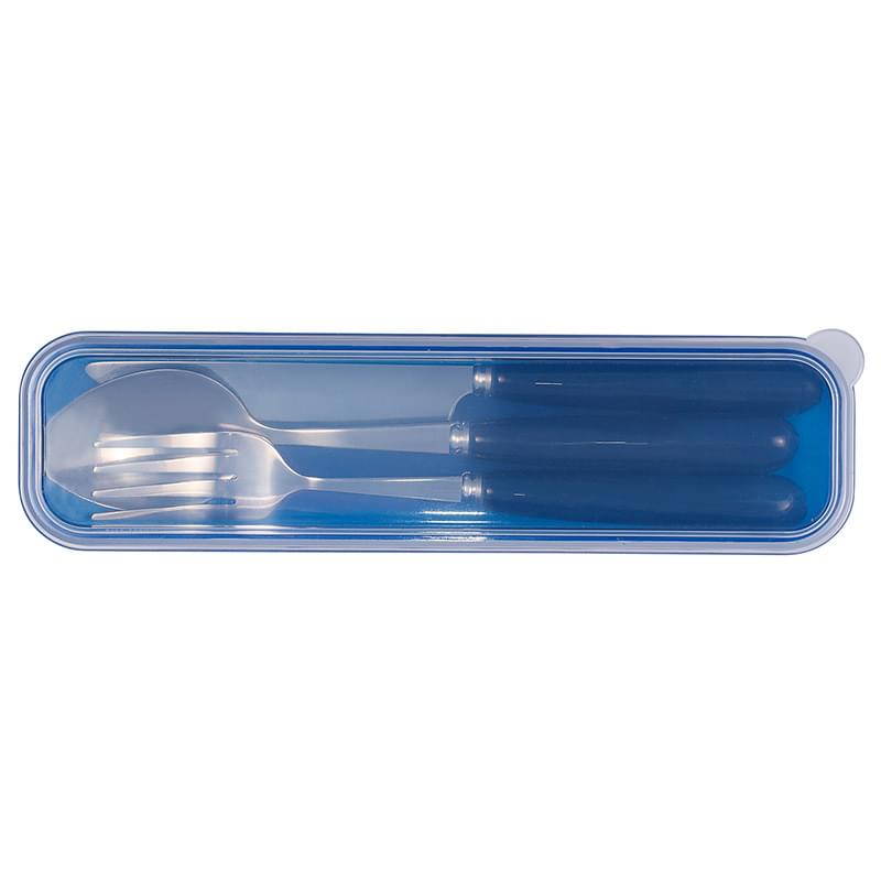 Blue color option for Cutlery Set In Plastic Case