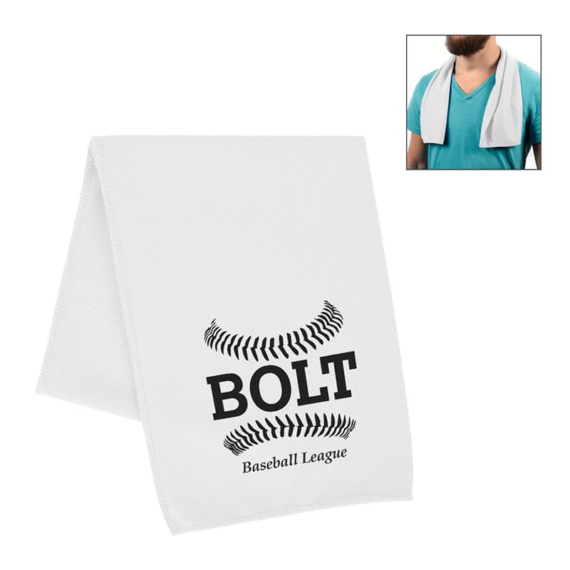 White color option for Recycled Pet Cooling Sport Towel