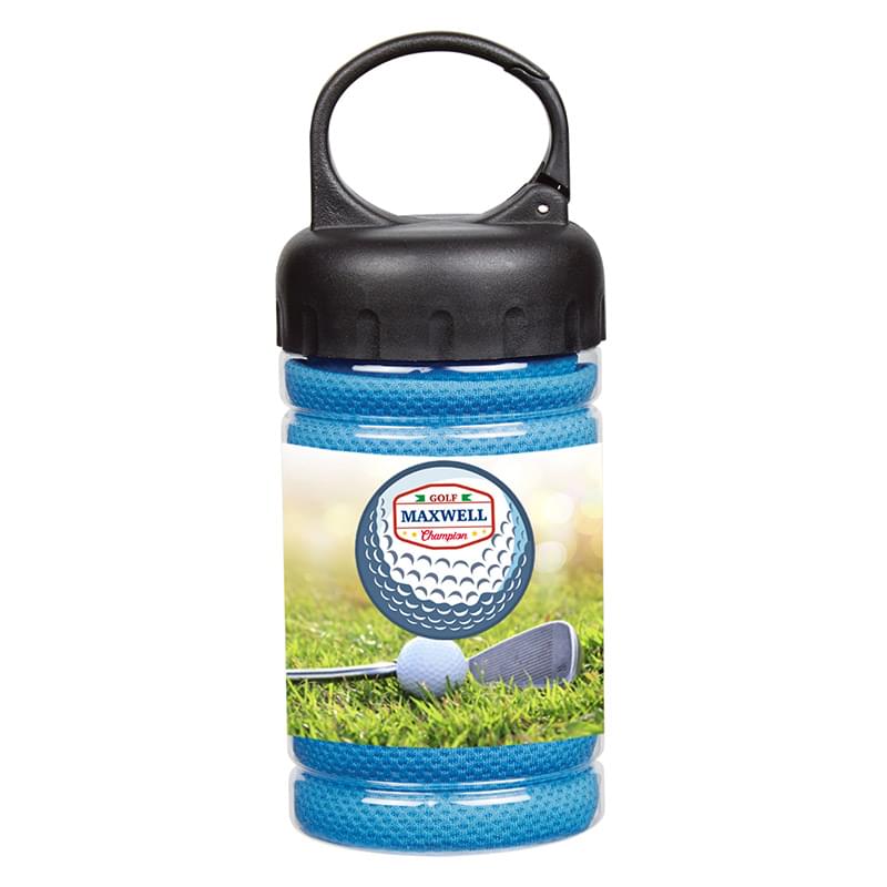 Blue color option for Cooling Towel In Carabiner Case
