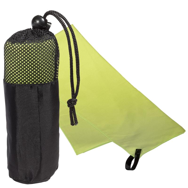Lime Green color option for Microfiber Quick Dry & Cooling Towel In Mesh Pouch
