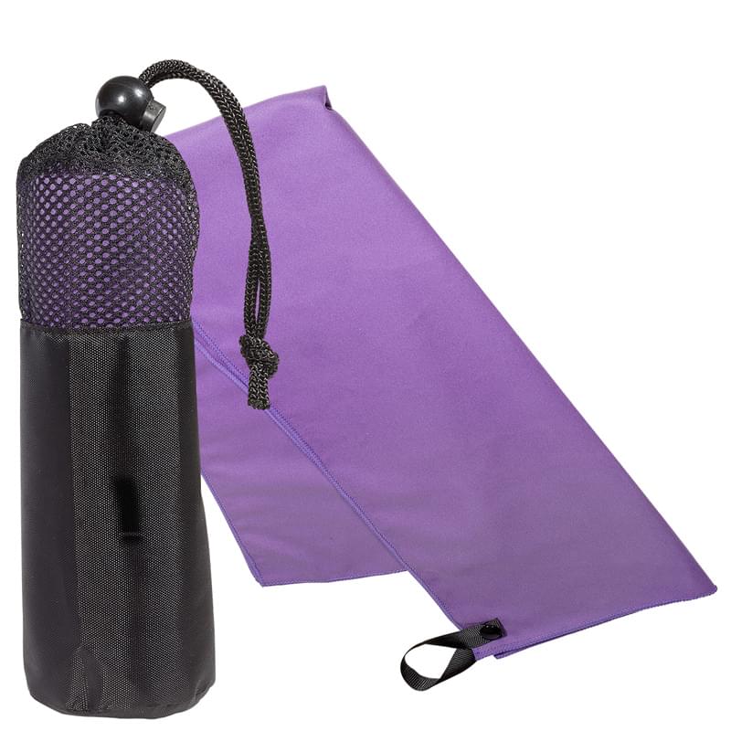 Purple color option for Microfiber Quick Dry & Cooling Towel In Mesh Pouch