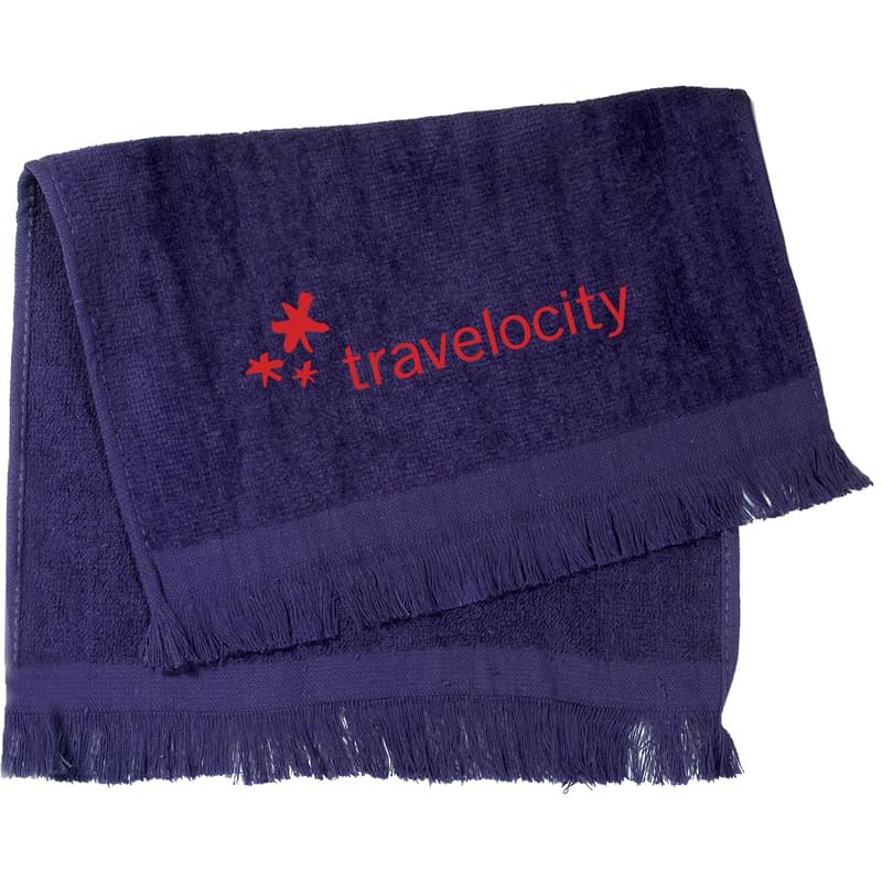 Purple color option for Fringed Cotton Rally Towel 11x18
