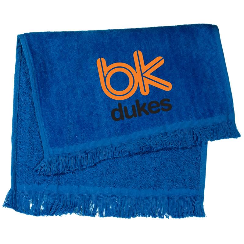 Reflex Blue color option for Fringed Cotton Rally Towel 11x18