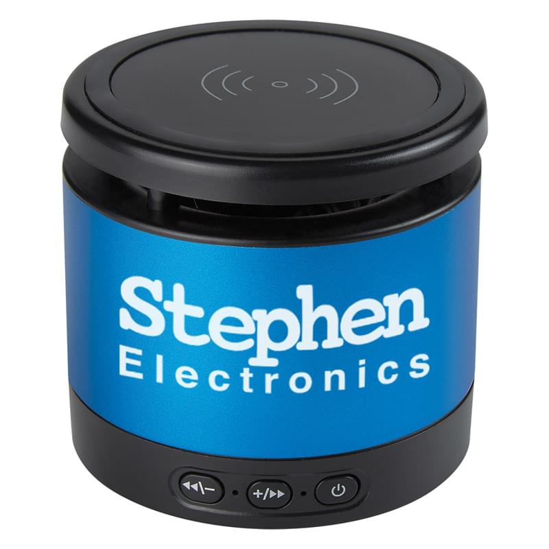 Metallic Blue color option for Dynamic Stereo Speaker With Portable Charging Pad
