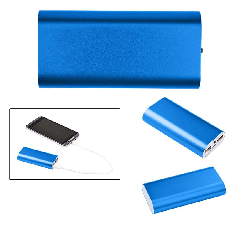 Blue color option for Mega Capacity Metal Power Bank Charger   Ul Certified
