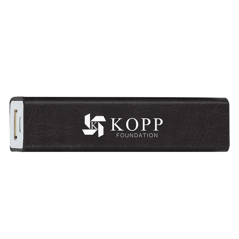 Black color option for High Tech Leatherette Power Bank