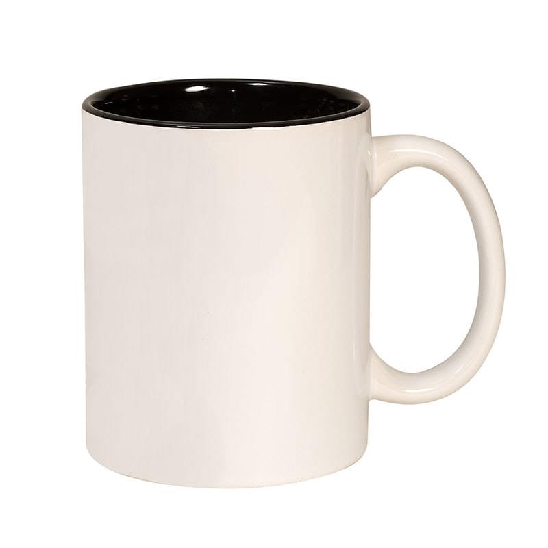 Black color option for 11 Oz. Two Tone C Handle Mug