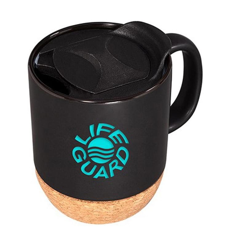 Black color option for 14 Oz. Ceramic Mug With Cork Base