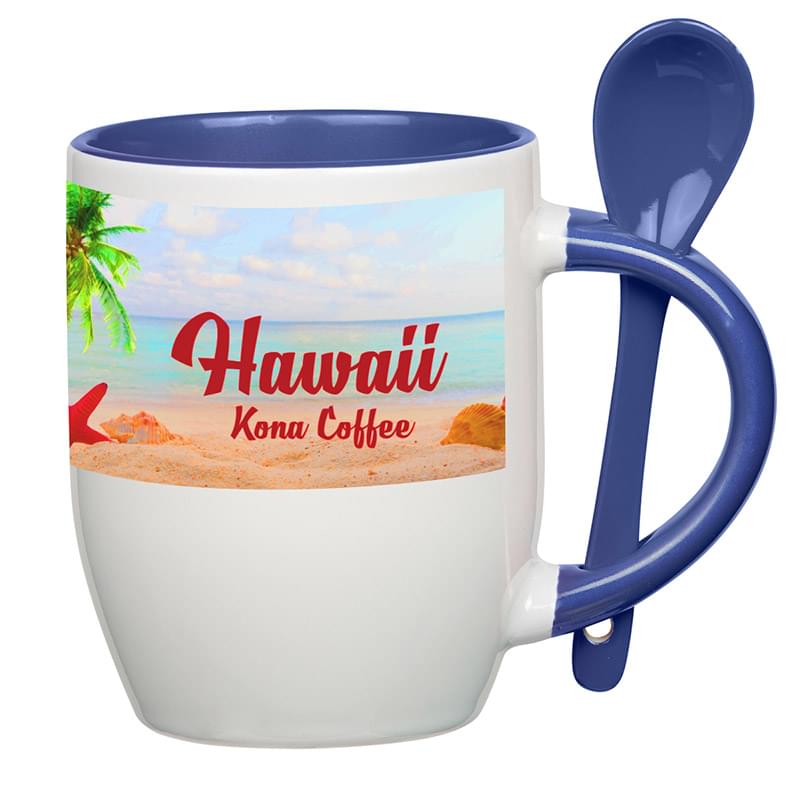 Ocean Blue color option for 11 Oz. Customizable Spooner Mug