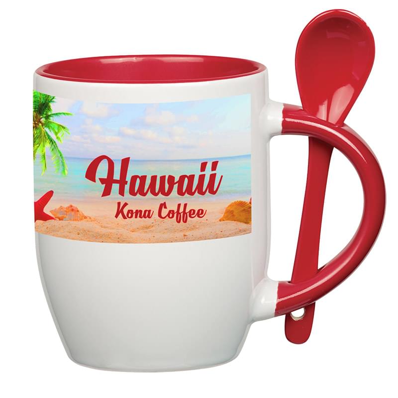 Red color option for 11 Oz. Customizable Spooner Mug