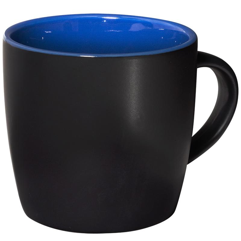 Black/Blue color option for 12 Oz. Riviera Ceramic Mug