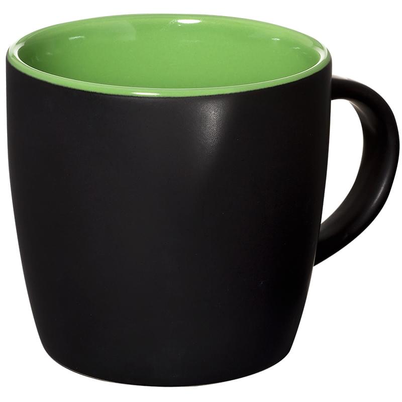 Black/Lime color option for 12 Oz. Riviera Ceramic Mug