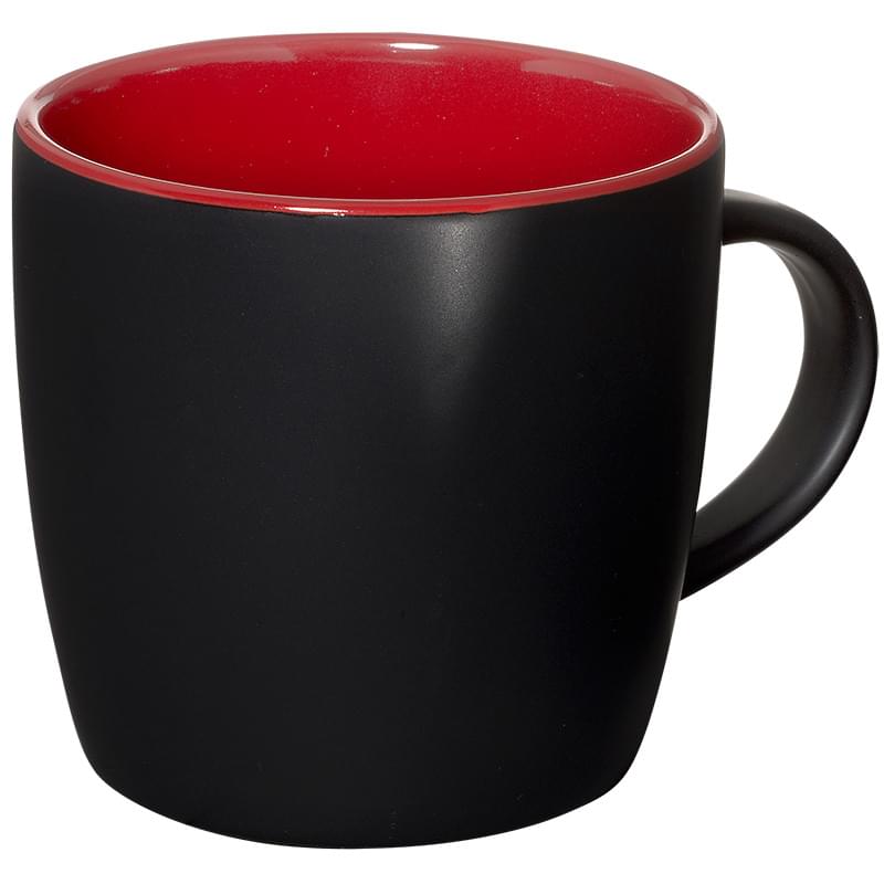 Black/Red color option for 12 Oz. Riviera Ceramic Mug