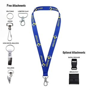 Photo of 1/2" Flat Polyester Lanyard