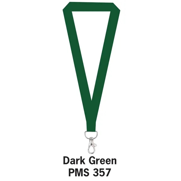 Dark Green color option for 1" Flat Polyester Lanyard