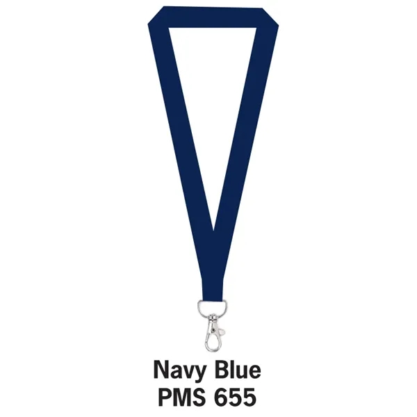Navy Blue color option for 1" Flat Polyester Lanyard