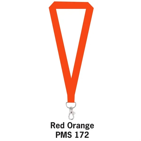 Red Orange color option for 1" Flat Polyester Lanyard