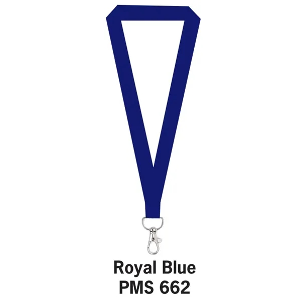 Royal Blue color option for 1" Flat Polyester Lanyard