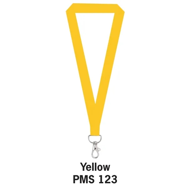 Yellow color option for 1" Flat Polyester Lanyard