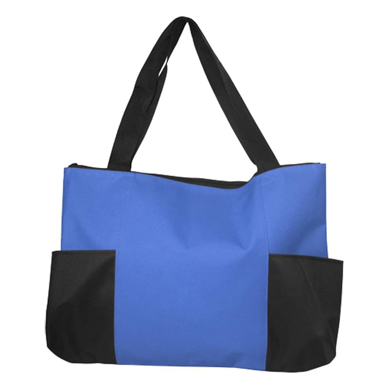 Blue color option for Bags   Zippered Tote Bags (19"W X 14"H)