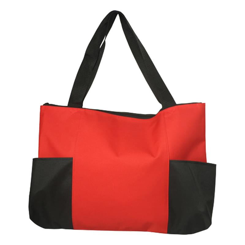 Red color option for Bags   Zippered Tote Bags (19"W X 14"H)